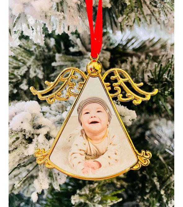 Personalised Gold Angel Christmas Tree Decoration:EndlessPrintsUK