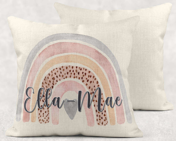 Personalised Name Cushion Pastel Rainbow:CushionEndlessPrintsUK