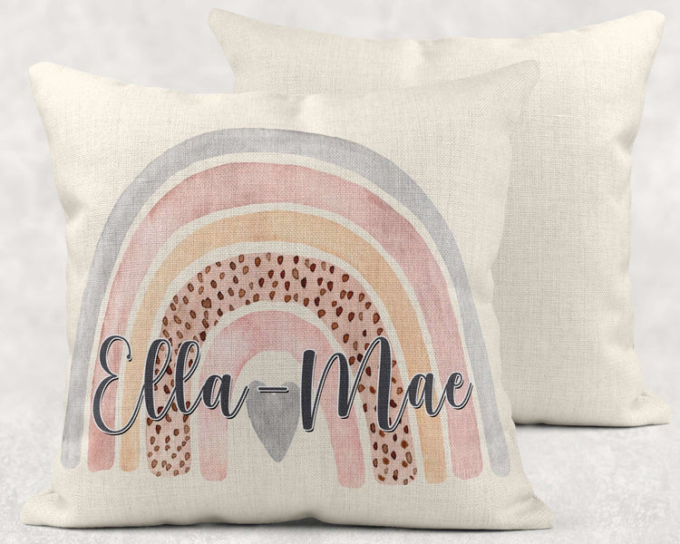 Personalised Name Cushion Pastel Rainbow:CushionEndlessPrintsUK