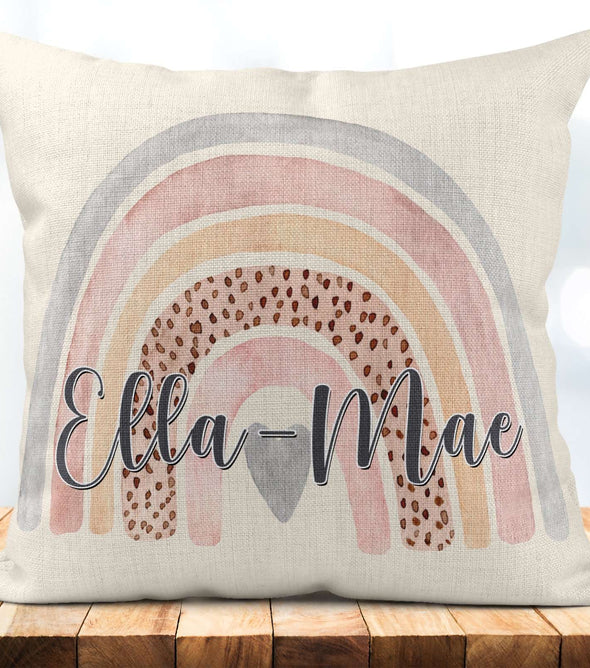 Personalised Name Cushion Pastel Rainbow:CushionEndlessPrintsUK