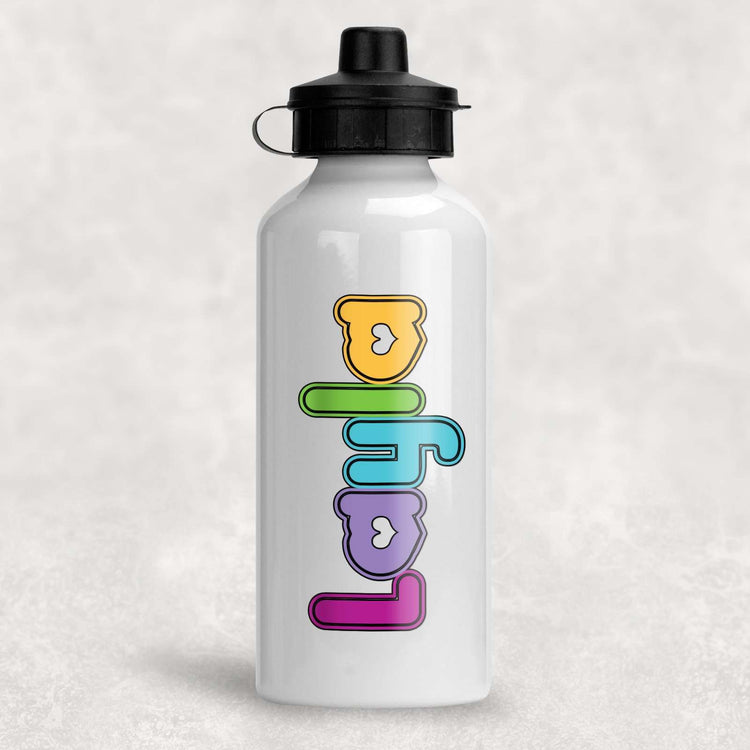 Personalised Rainbow Name Water Bottle:water bottleEndlessPrintsUK