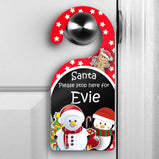 Personalised Santa Stop Here door Hanger Sign:Door HangerEndlessPrintsUK