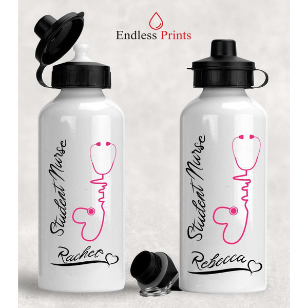 Personalised Student Nurse Water Bottle:water bottleEndlessPrintsUK
