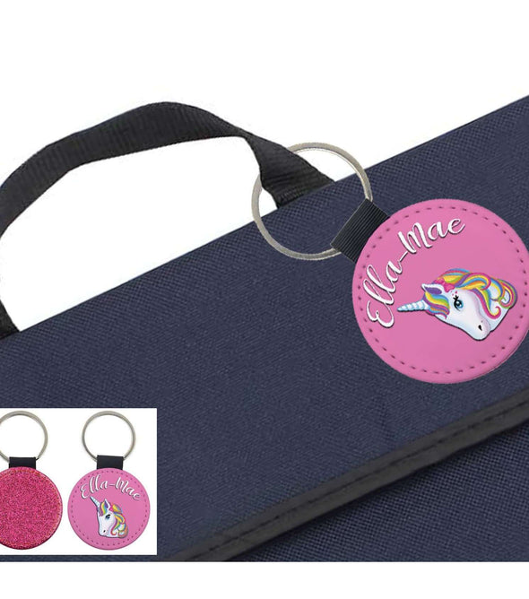 Personalised Unicorn Glitter Keyring:EndlessPrintsUK