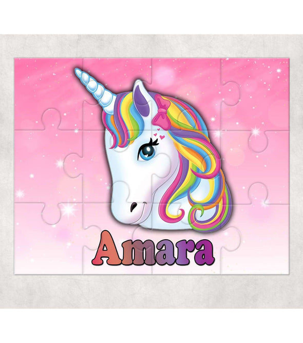 Personalised Unicorn jigsaw:JigsawEndlessPrintsUK