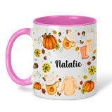 Personalised Autumn Themed Hot Chocolate Cold Nights Mug