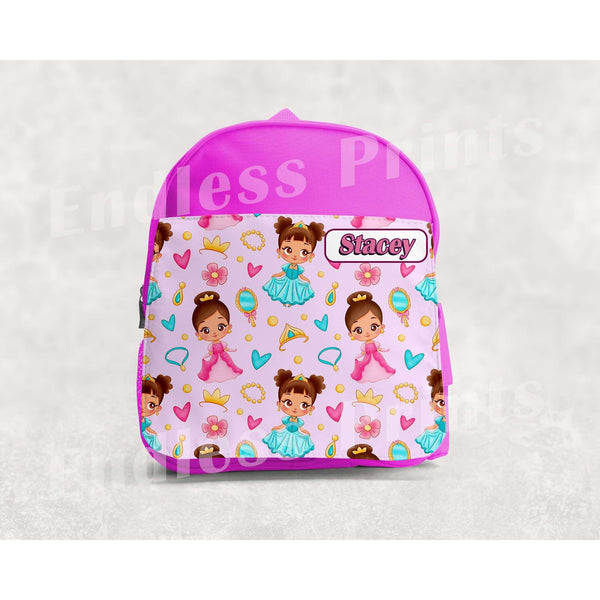 Princess School Backpack - Personalised:BackpackEndlessPrintsUK
