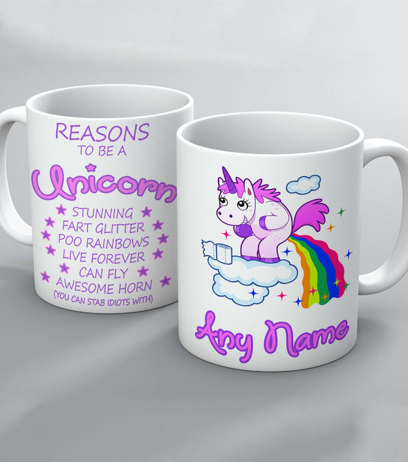 Always Believe Unicorn Mug With Personalised Name Section