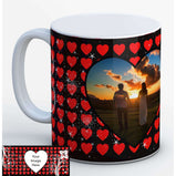 Red & Black Hearts - Personalised Photo Mug:MugEndlessPrintsUK