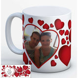 Red Hearts - Personalised Photo Mug:MugEndlessPrintsUK