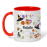 Personalised Halloween Mug - Autumn Mug With Name - Hot Chocolate Mug