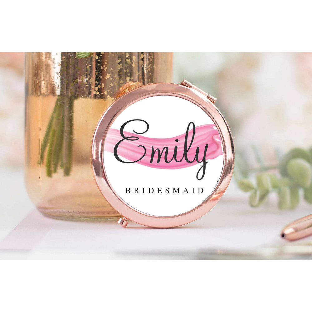 Rose Gold Personalised Lipstick Name Mirror:Compact MirrorEndlessPrintsUK