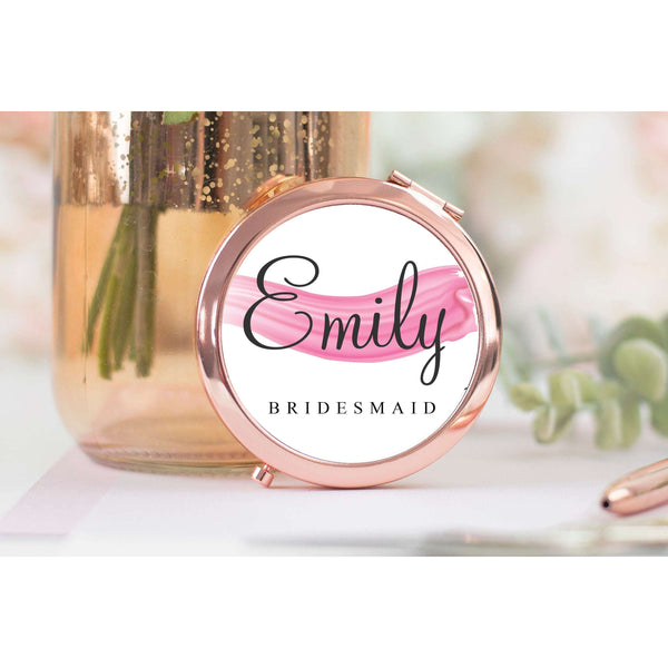 Rose Gold Personalised Lipstick Name Mirror:Compact MirrorEndlessPrintsUK