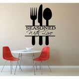 Seasoned with love in cutlery:Wall Art StickerEndlessPrintsUK