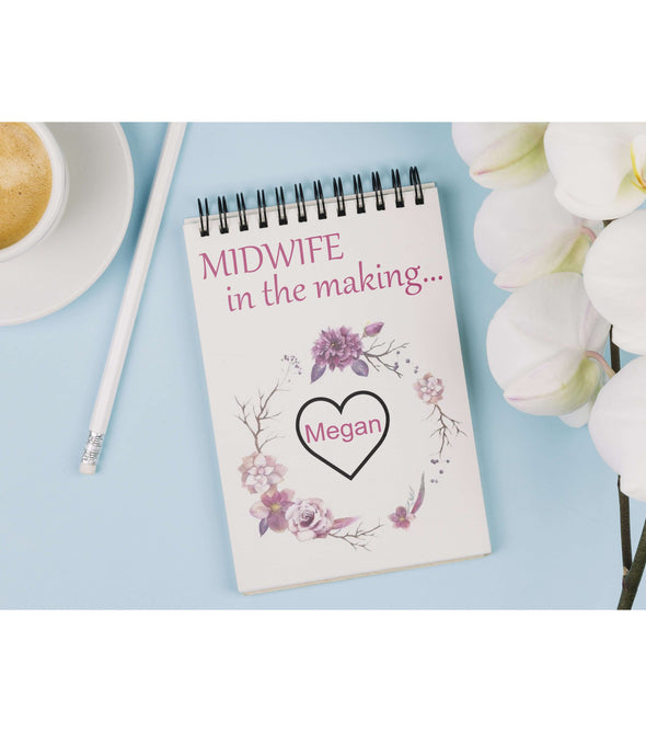 Student midwife notepad / notebook - Personalised:notepadEndlessPrintsUK