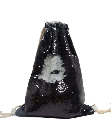 Unicorn Lashes Drawstring Bag - Sequin Reveal (Pink, Blue or Black):CushionEndlessPrintsUK
