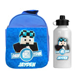 DanTDM Lunch Bag &  Water Bottle School Set:BackpackEndlessPrintsUK