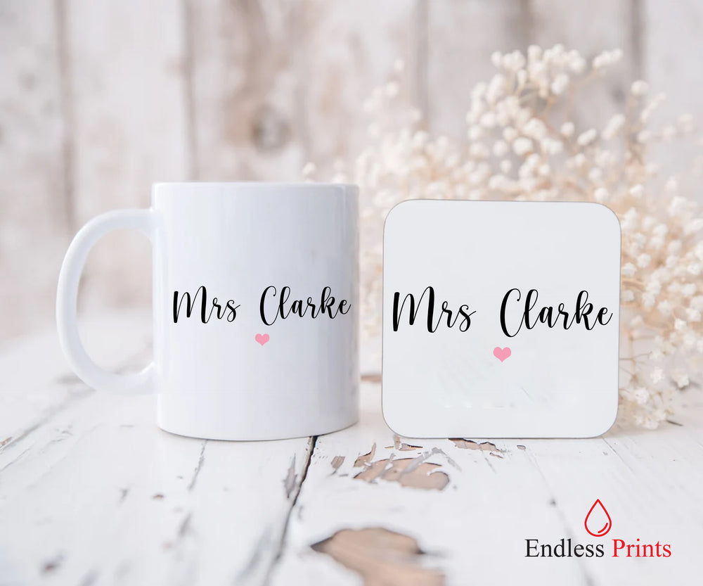 personalised teacher end of term leaving school gift mug and coaster set