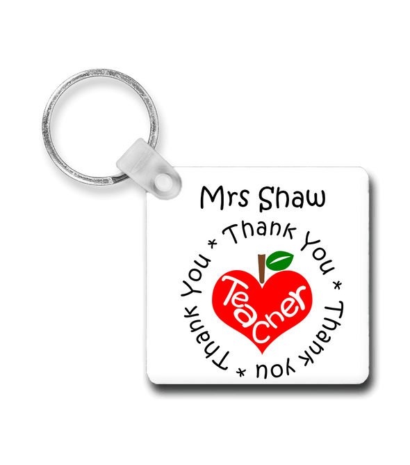 Thank You Teacher Card & Keyring - Personalised:Greeting CardsEndlessPrintsUK