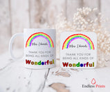 personalised teacher gift mug coaster set leaving end of term gift