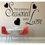 The kitchen is seasoned with love:Wall Art StickerEndlessPrintsUK
