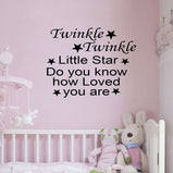 Twinkle Twinkle little star, do you know:Wall Art StickerEndlessPrintsUK