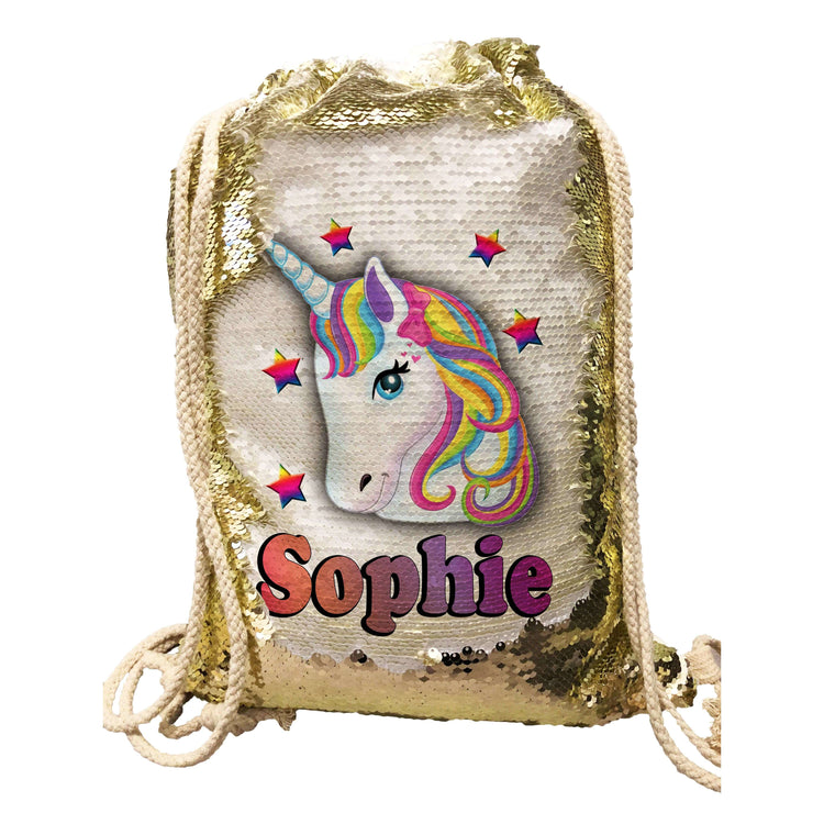 Personalised sequin sale unicorn bag