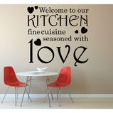 Welcome to our kitchen:Wall Art StickerEndlessPrintsUK