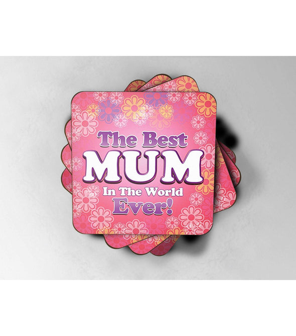 Worlds Best Mum - Drinks Coaster:CoasterEndlessPrintsUK