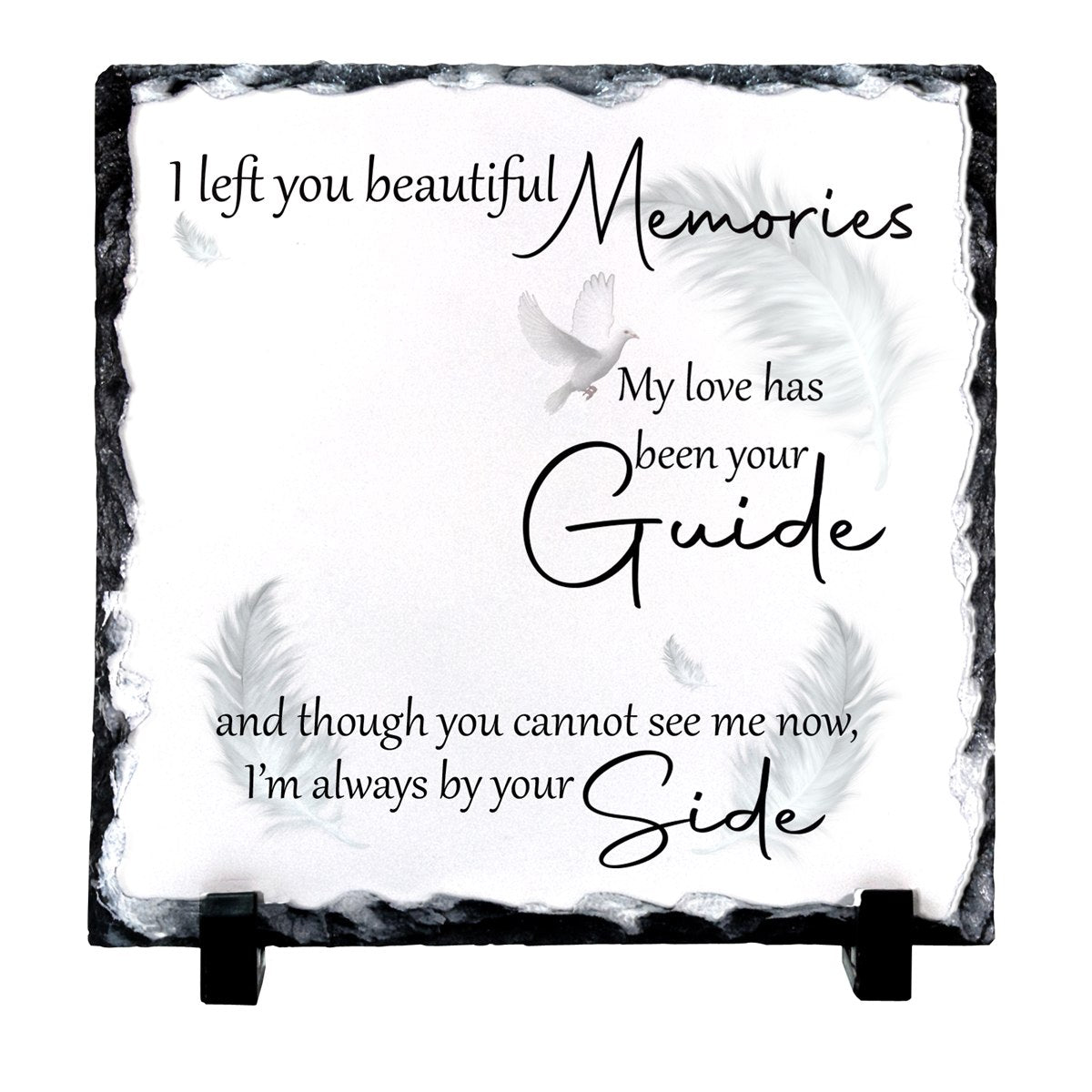 Beautiful Memories Memorial Photo Rock Slate